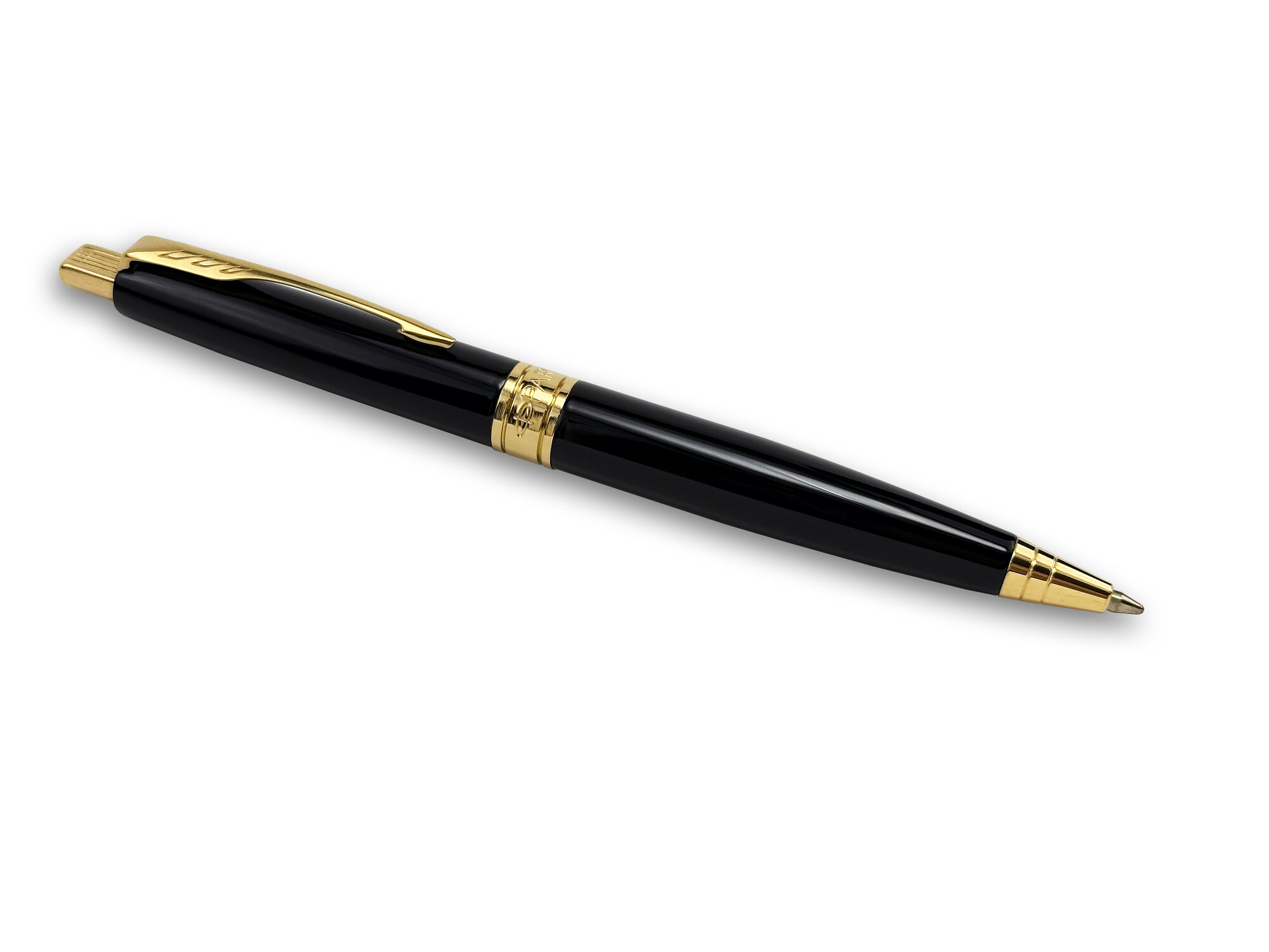 Ручка шариковая Parker "Classic Matte Black GT" синяя, 1.0мм, кнопочн., подар. упак.