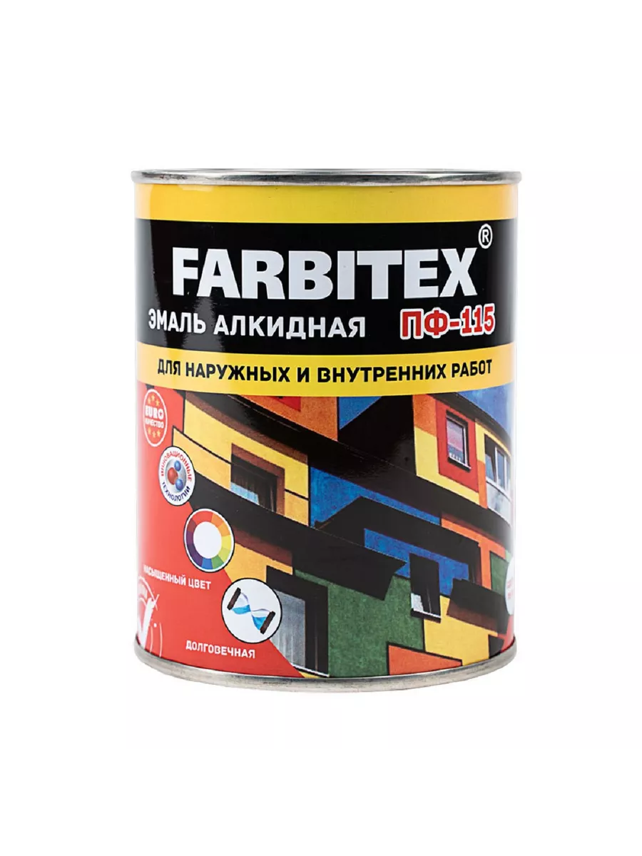 ПФ-115 "FARBITEX" Ярко-зеленый (0,8 кг) Эмаль алкидная