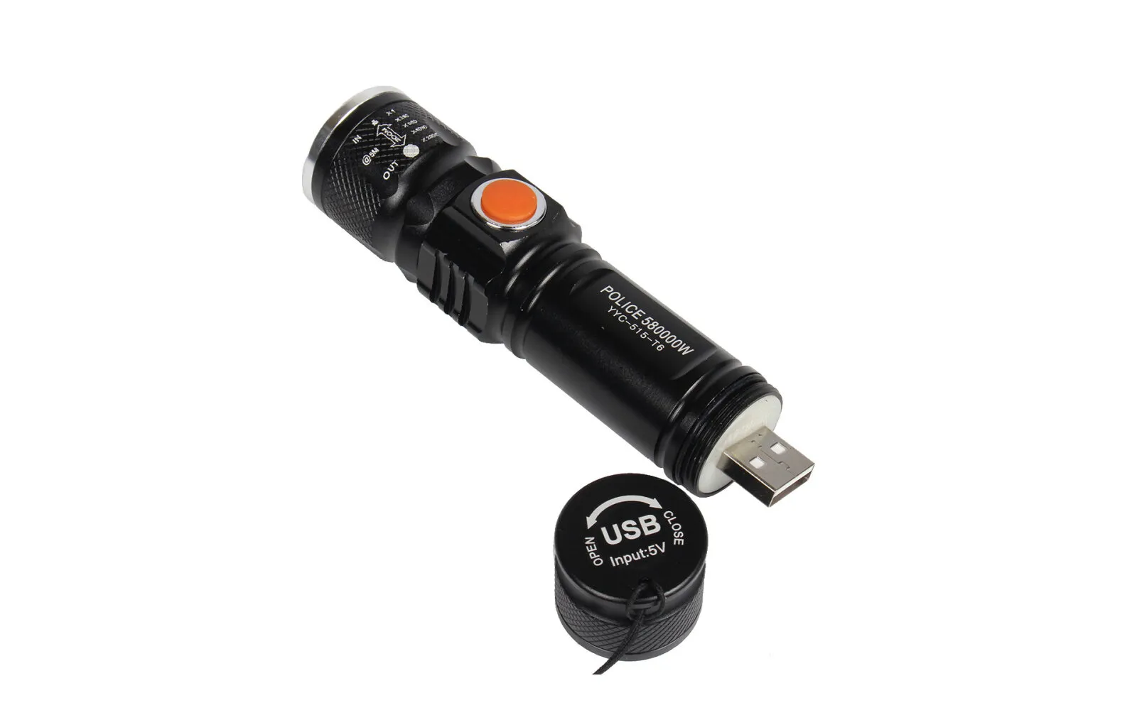 Фонарь ручной YYC-919-USB usb-зарядка