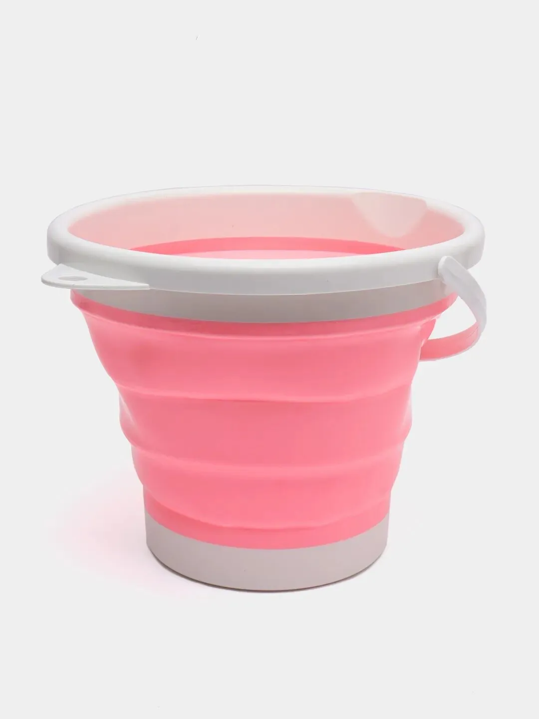 Ведро складное 5л (25*28*20см), силикон, бело-серый ES-BC-portable-5l, E1M CELLTIX