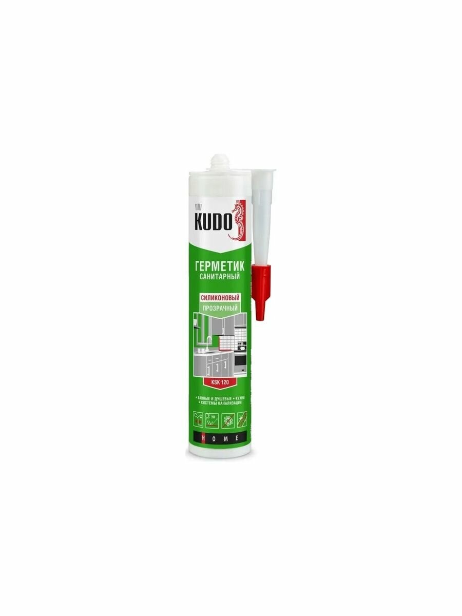 KBK-612 Герметик KUDO HOME KBK-612 битумный силиконовый санитарный прозрачный 280 мл