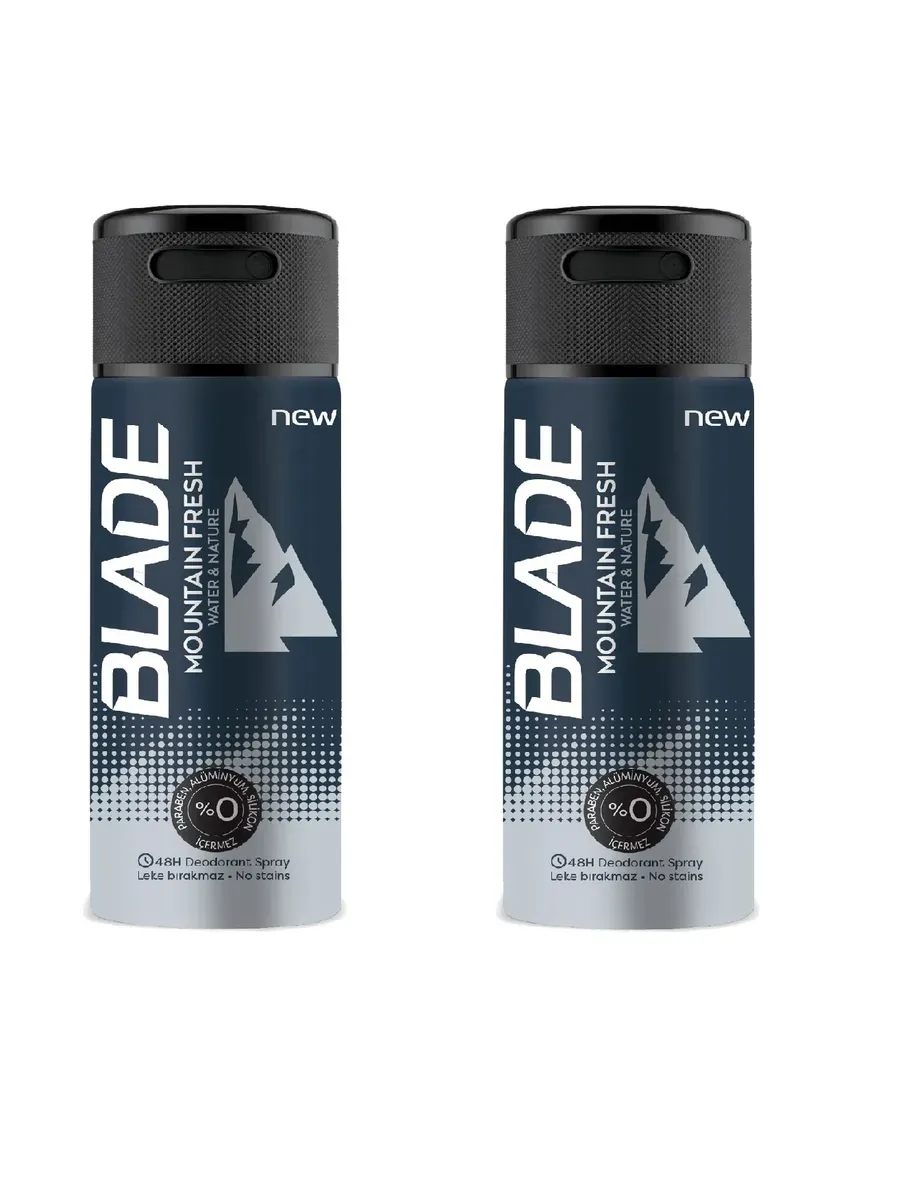 Дезодорант-антиперспирант МУЖСКОЙ "Blade" СПРЕЙ (150 мл) Mountain Fresh / аромат Бергамота и Лаванды