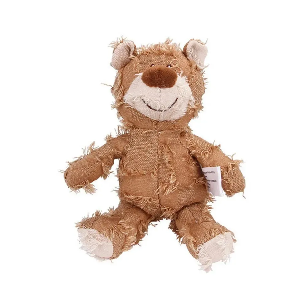 Игрушка мягкая для собак "Медведь", с пищалкой, 20 см, коричневый 10949555